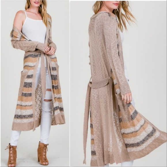 OPEN FRONT KNIT CARDIGAN - Picture 2 of 2